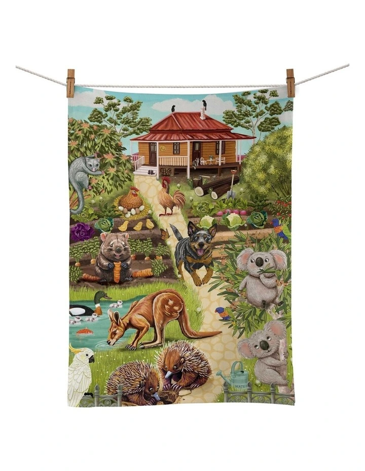 Garden Giggles Tea Towel in Multi image 1