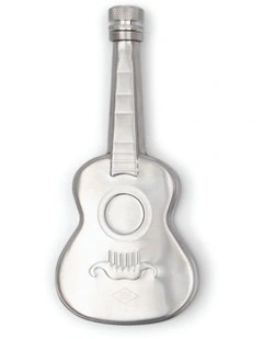Guitar Hip Flask in Silver