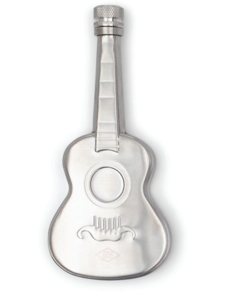 Guitar Hip Flask in Silver image 1