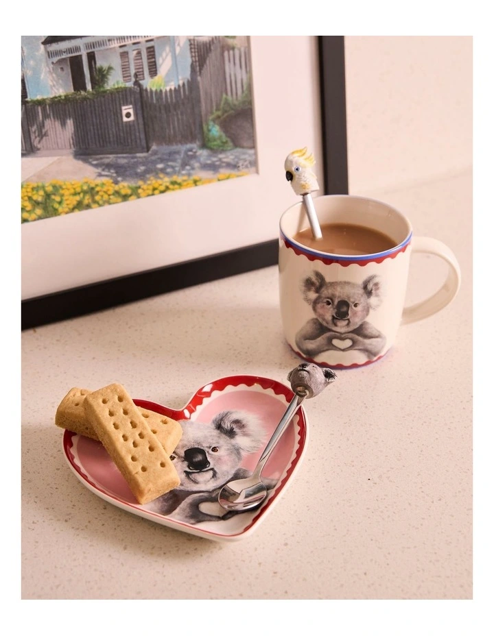 I Heart Koala Heart Shape Trinket Tray in Pink image 2