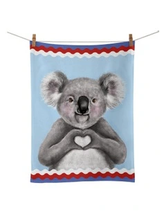I Heart Koala Tea Towel in Multi
