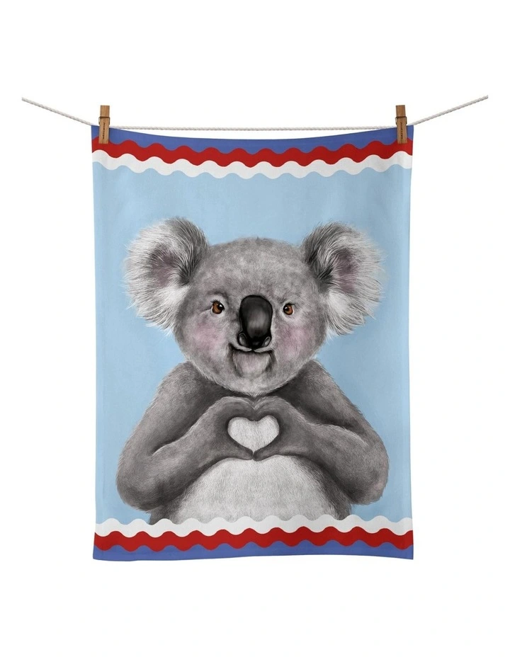 I Heart Koala Tea Towel in Multi image 1