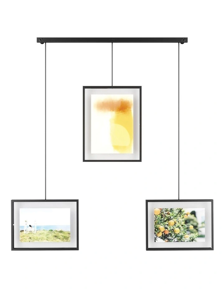 Exhibit Frame 67 x 3 x 46cm Set of 3 in Black image 1
