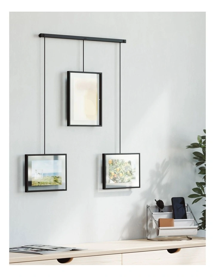 Exhibit Frame 67 x 3 x 46cm Set of 3 in Black image 2