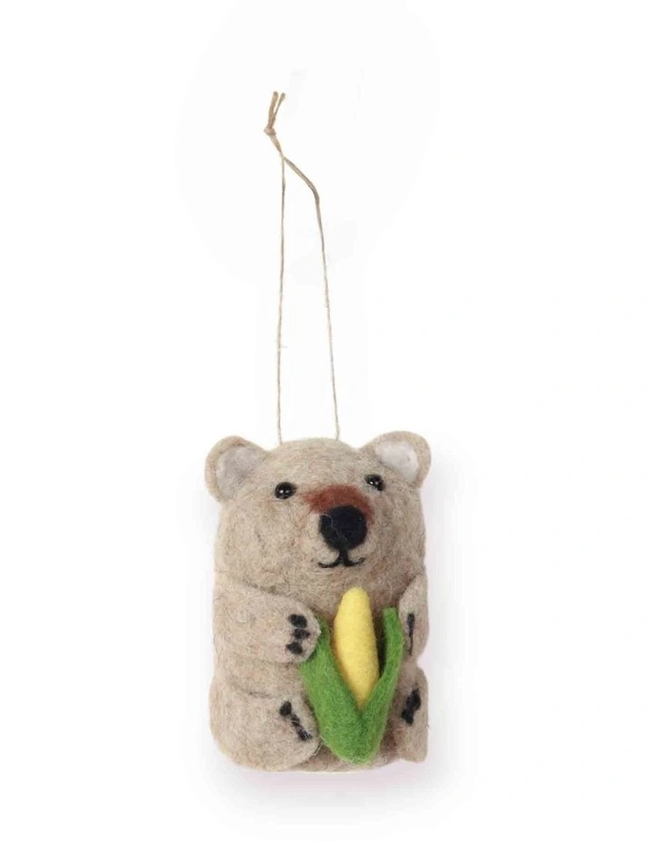 Garden Giggles Felt Ornament Wombat image 1