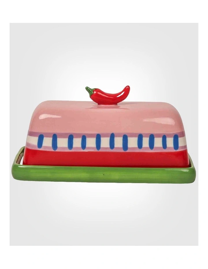 Seaview Stoneware Hot Chilli Butter Dish image 1