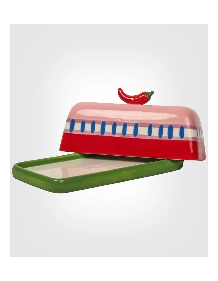 Seaview Stoneware Hot Chilli Butter Dish image 3