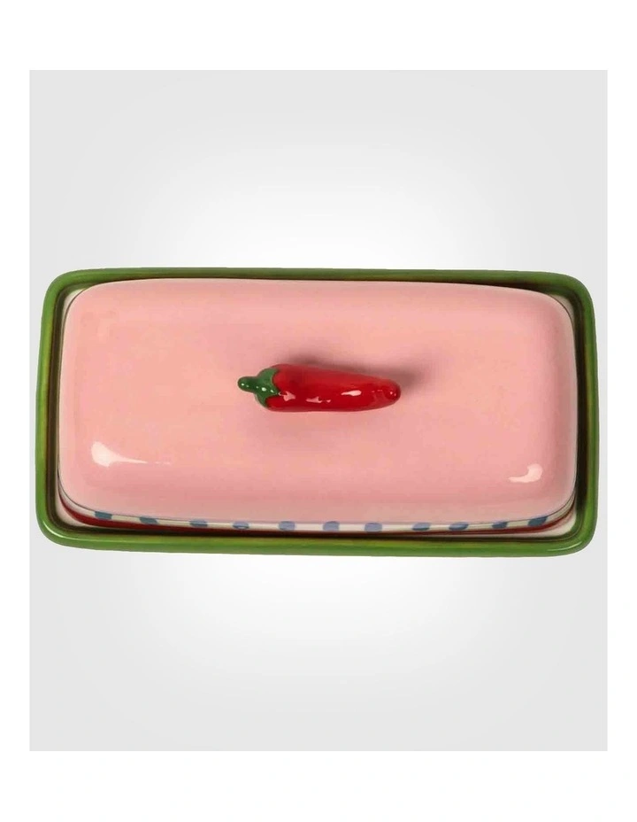 Seaview Stoneware Hot Chilli Butter Dish image 5