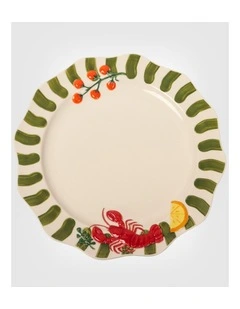 Seaview Stoneware Lobster Dinner Plate