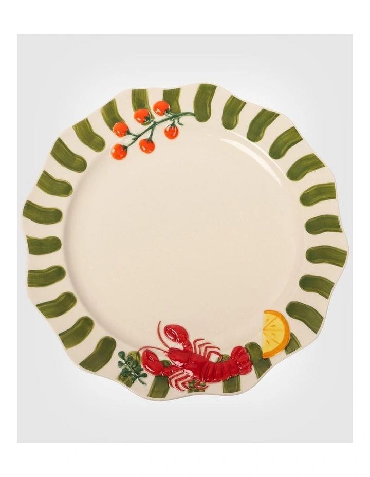 Seaview Stoneware Lobster Dinner Plate image 1