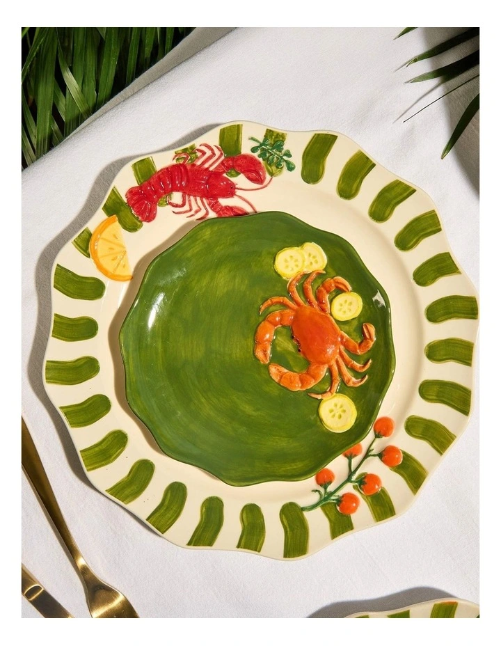 Seaview Stoneware Lobster Dinner Plate image 2
