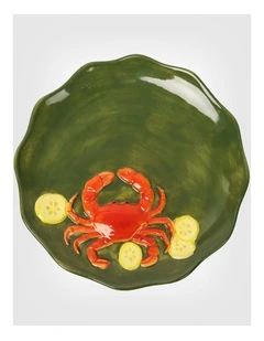 Seaview Stoneware Crab Plate