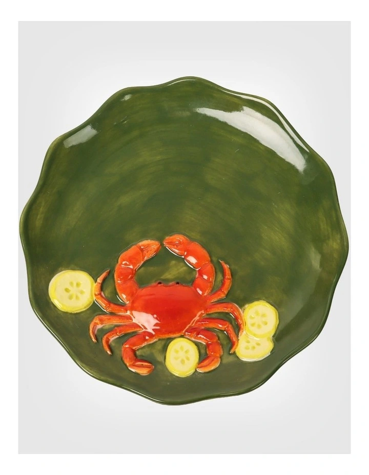 Seaview Stoneware Crab Plate image 1