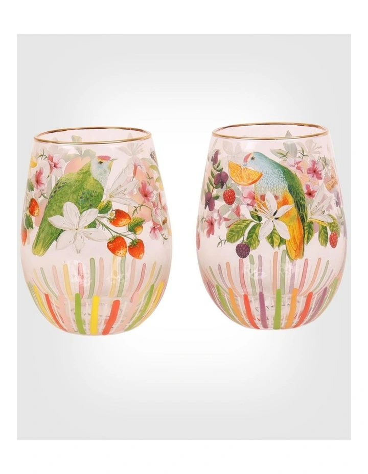 Glass Tumbler Large (Set of 2 glasses) Bountiful Harvest image 3
