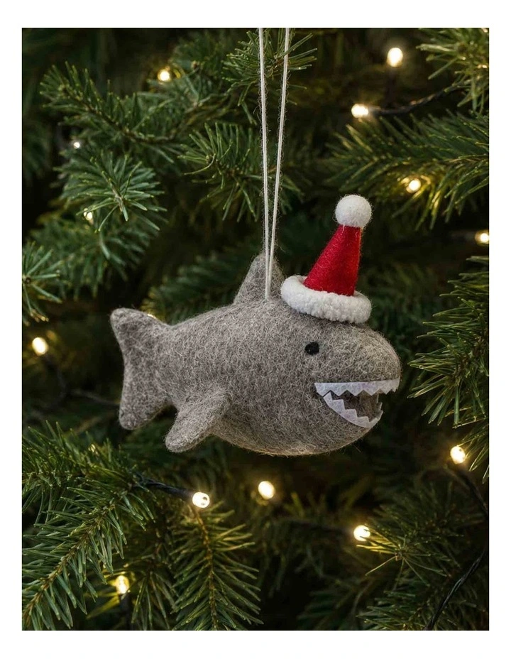 Felt Ornament Santa Shark image 2