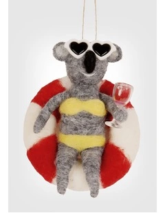 Felt Ornament Wine & Chill Koala