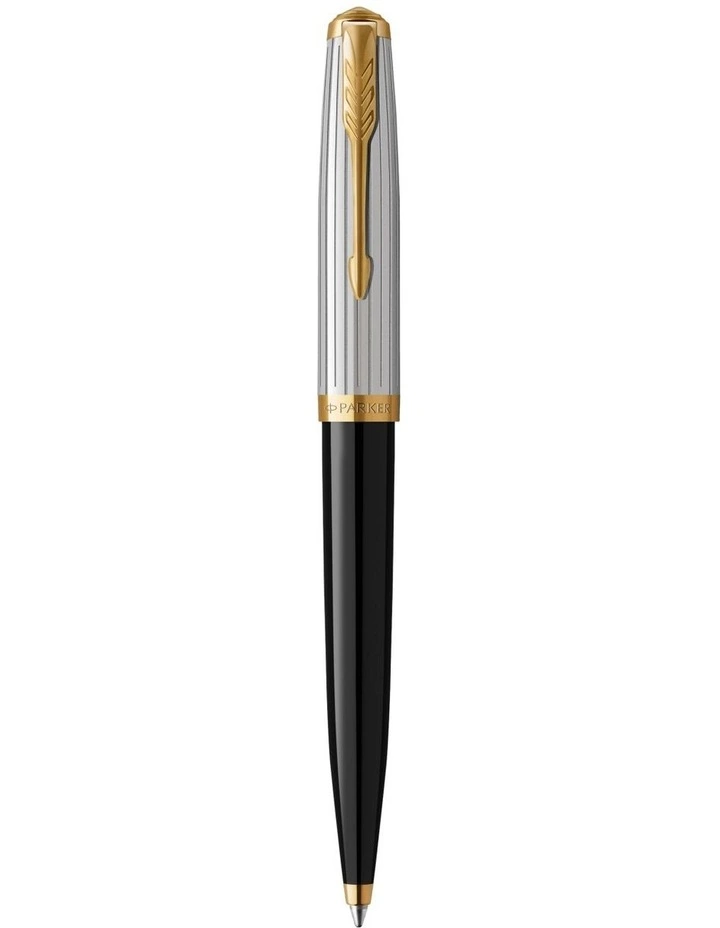 Parker 51 Premium Ballpoint Pen in Black with Gold Trim image 1