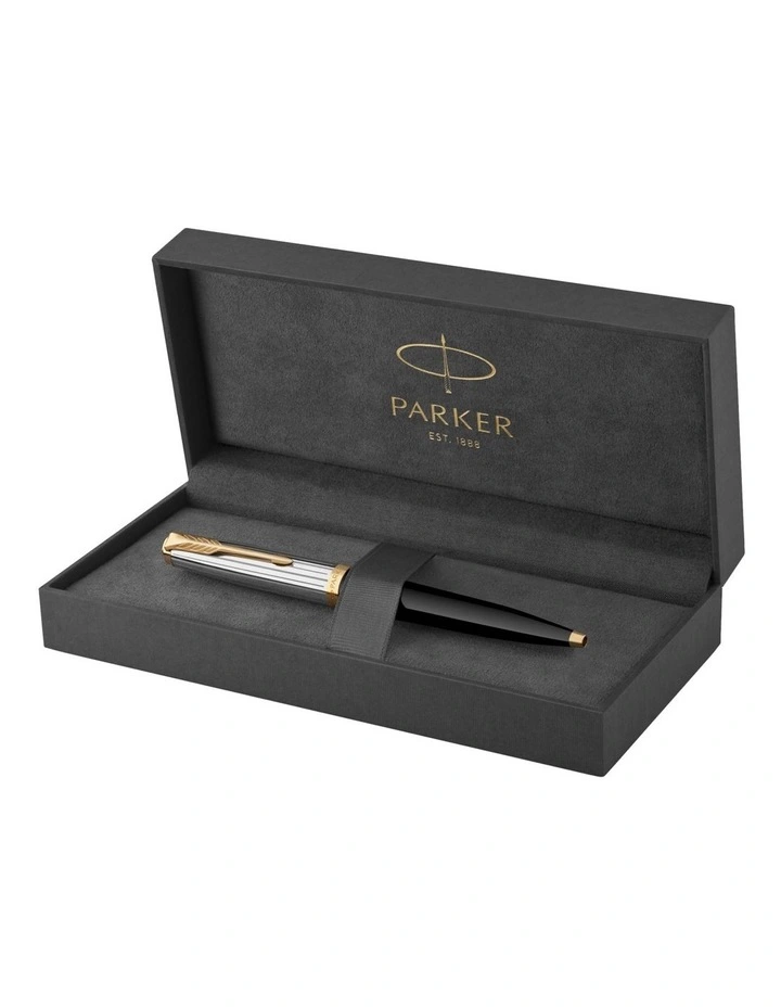 Parker 51 Premium Ballpoint Pen in Black with Gold Trim image 4