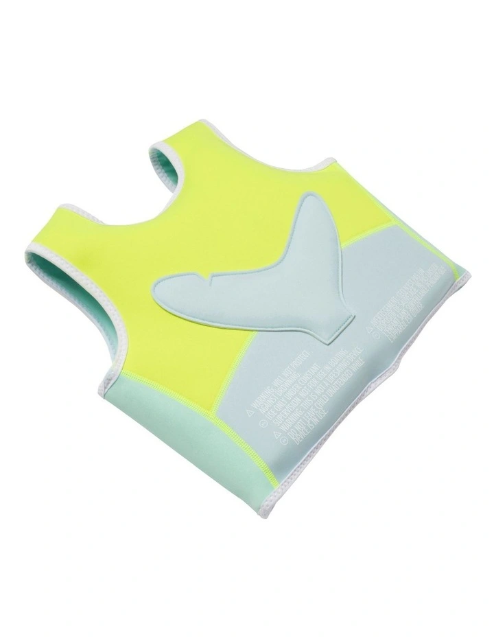 Salty the Shark Swim Vest (2-3 Years) in Neon Yellow image 4