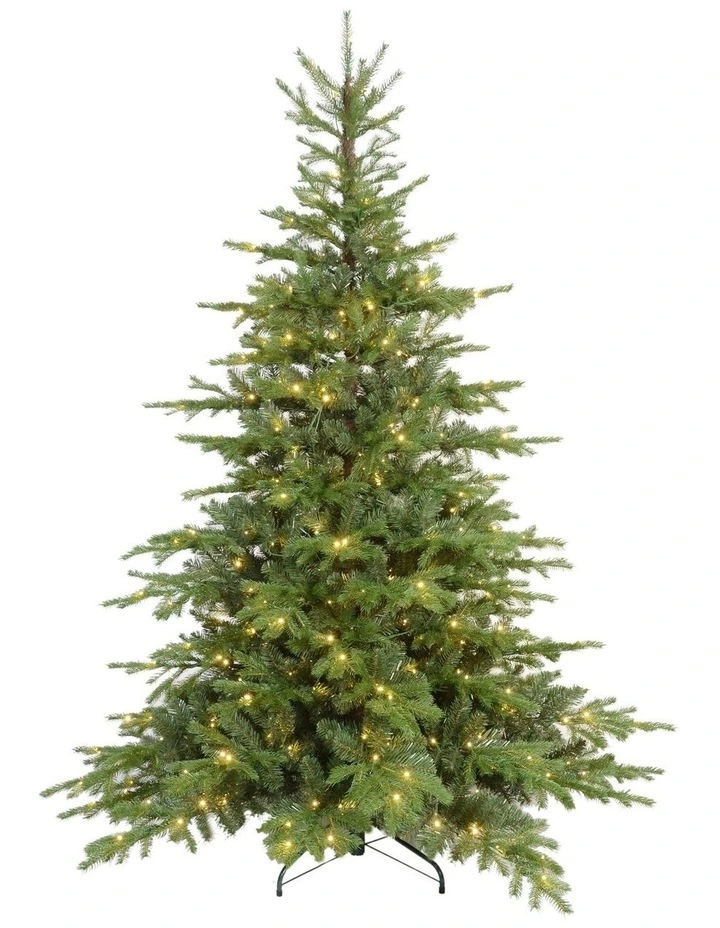 European Spruce Fir 210cm 330L Prelit Christmas Tree 2129 Tips in Green image 2