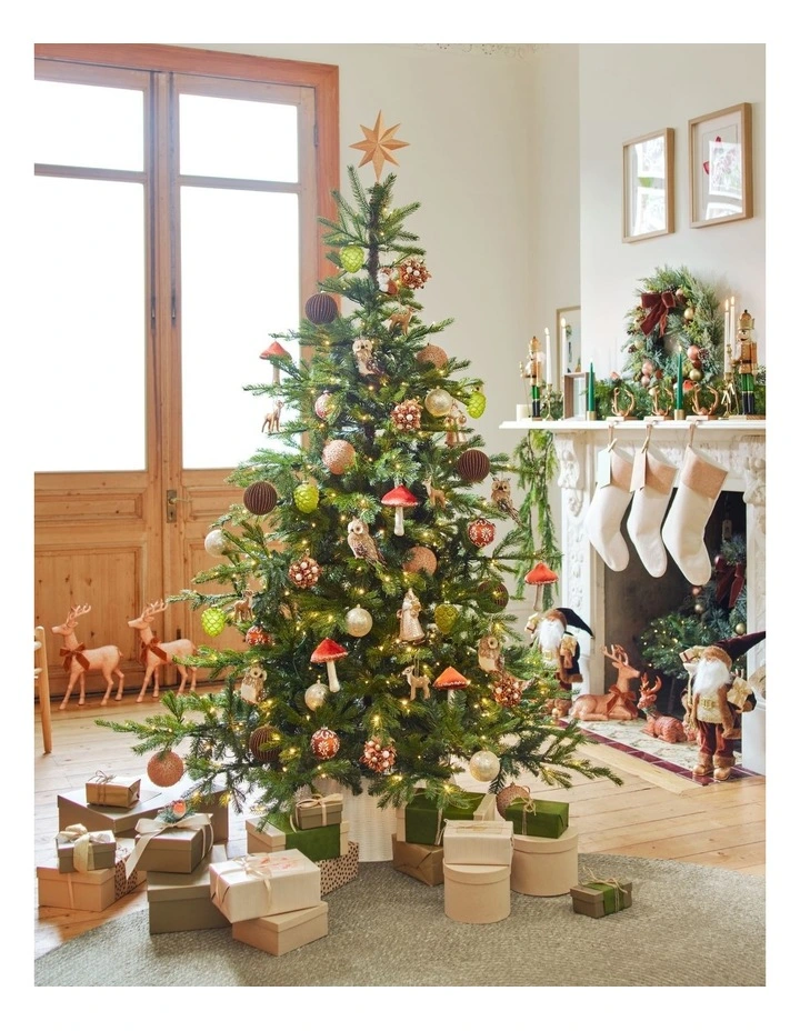 European Spruce Fir 210cm 330L Prelit Christmas Tree 2129 Tips in Green image 3