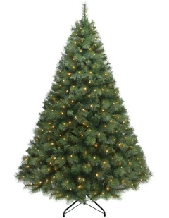Deluxe Reno 240cm 380L Pre-lit Pine Tree 1201 Tips in Green