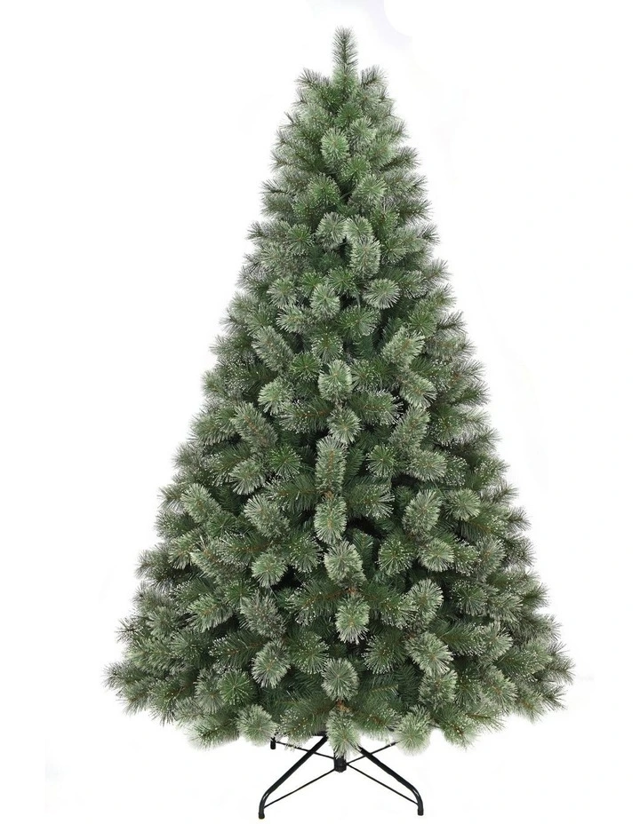 Glistening Pine 240cm 400L Pre-Lit Christmas Tree 1229 Tips in Green image 1