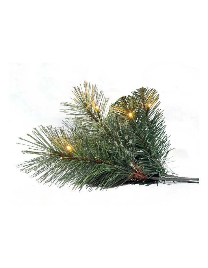 Glistening Pine 210cm 300L Pre-Lit Christmas Tree 929 Tips in Green image 6