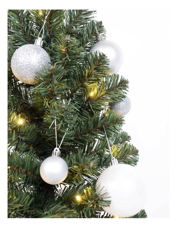 Conifer 180cm 100L Pre-lit Complete Christmas Tree In A Box 661 tips in Silver image 3
