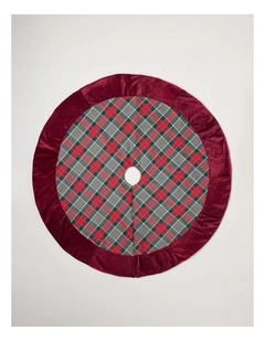 Heirloom Christmas Tartan Tree Skirt 120cm in Multi