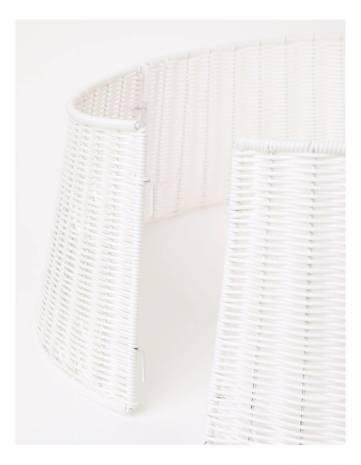 Eucalyptus Christmas Woven Round Tree Collar 63cm in White image 5