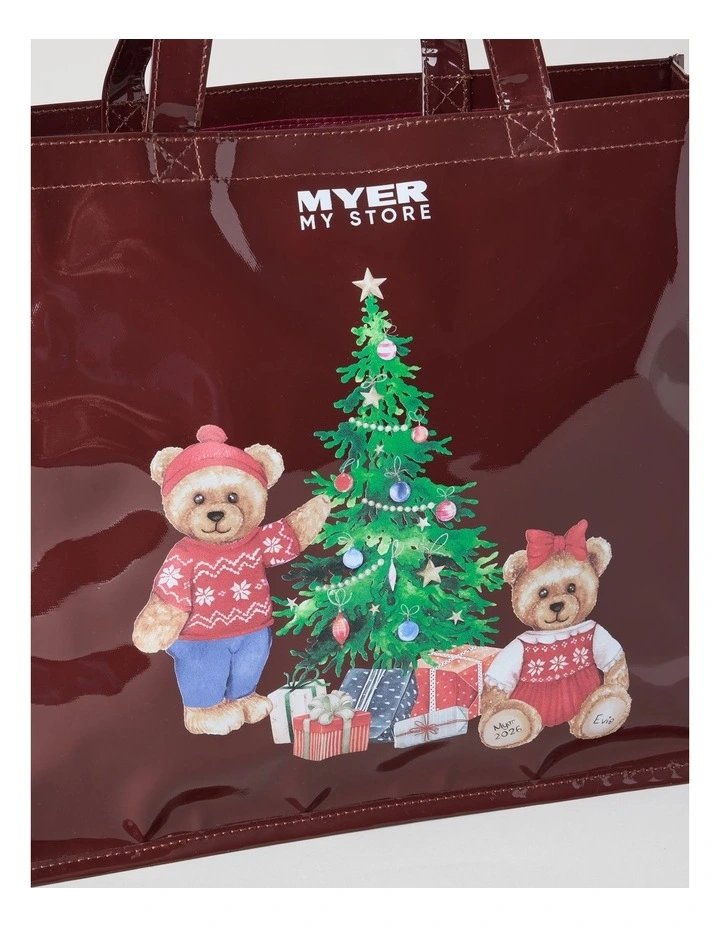 Heirloom 2026 Twins Charity Bear PU Tote in Cream: 35cm image 2