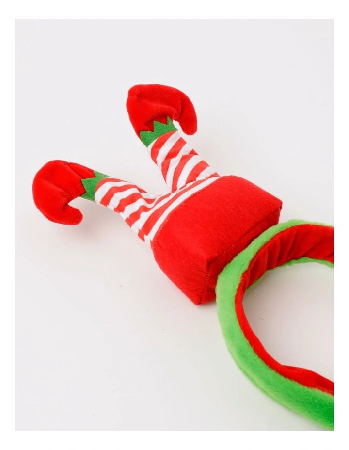 Candyland Christmas Fabric Elf Headband with Pump 60cm in Red image 2