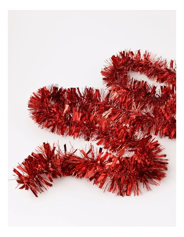 Myer Giftorium Traditional Tinsel 8cm x 4m in Silver image 3