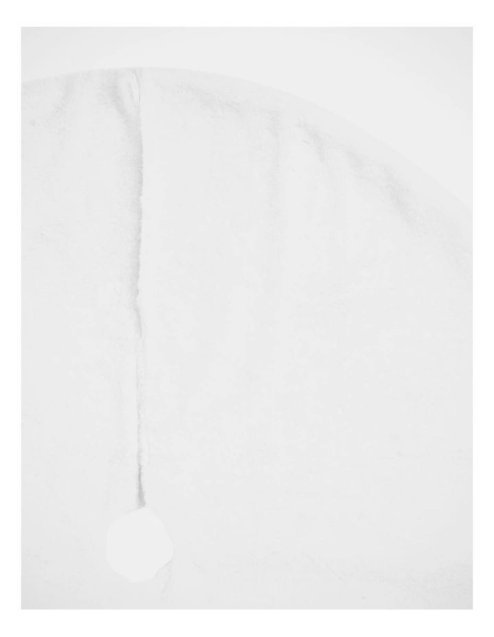 Luxe Christmas White Fur Tree Skirt image 5