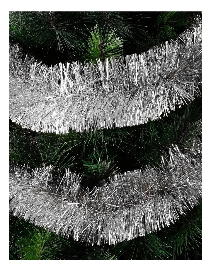 Two Ply Tinsel, Silver 3.5cm x 4m image 1