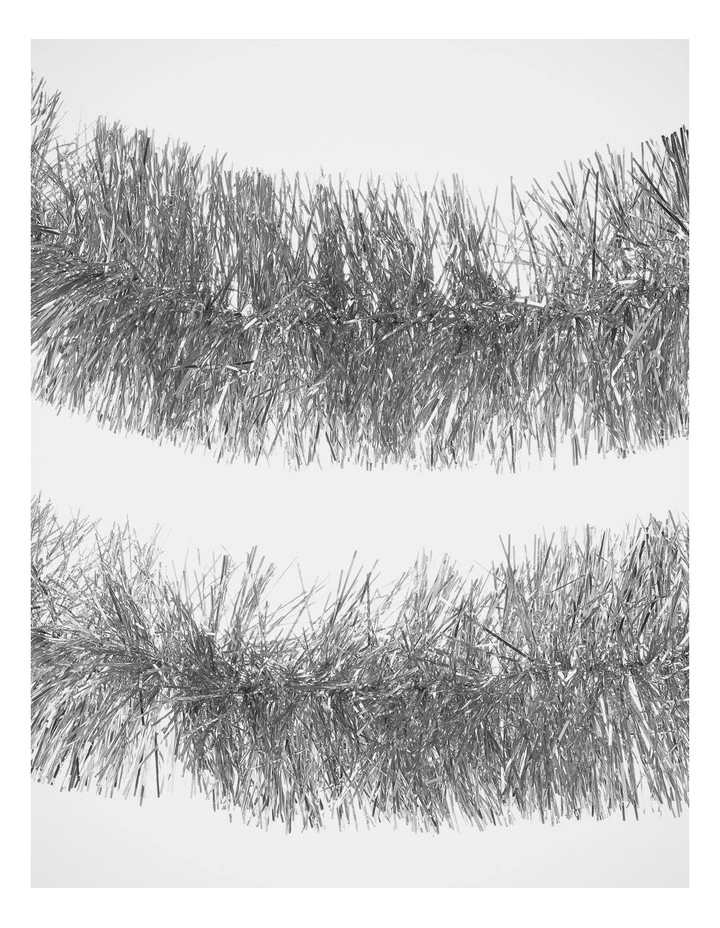 Two Ply Tinsel, Silver 3.5cm x 4m image 2