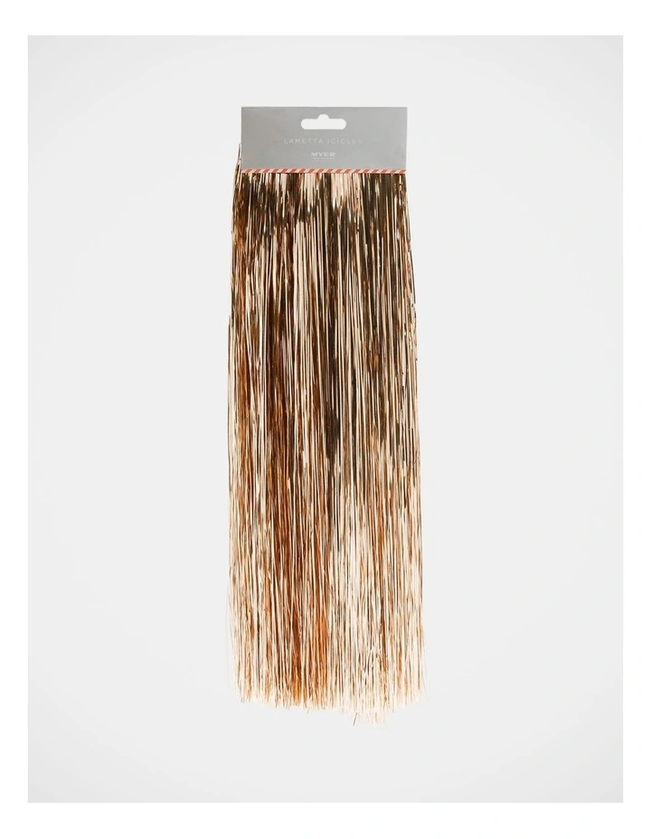 Crimped Lametta Icicles: 1400 Strands Champagne image 2