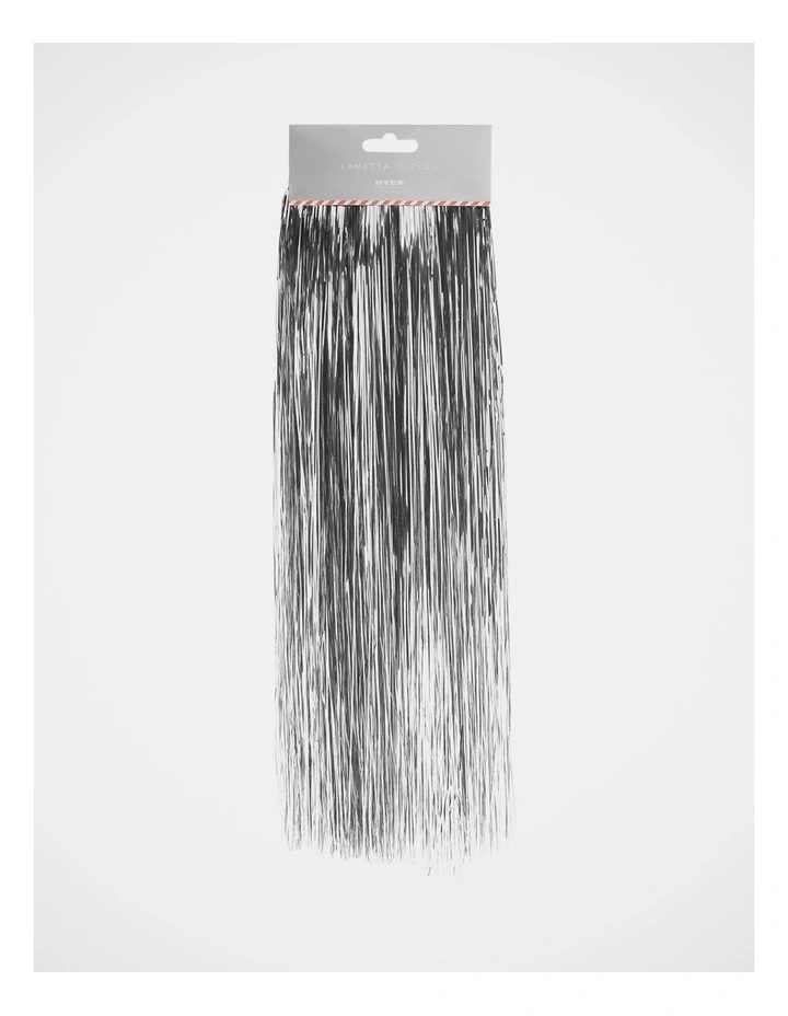 Crimped Lametta Icicles: 1400 Strands Silver image 2