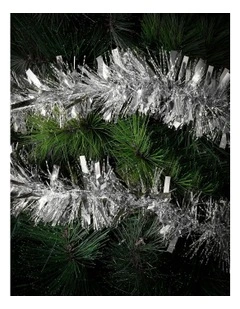Traditional Tinsel, Silver 8cm x 4m