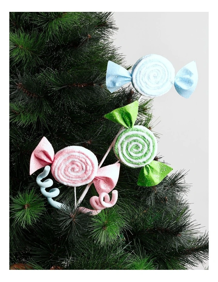 Candyland Christmas Fabric Spiral and Candy Pick 66cm in Multicolour image 1
