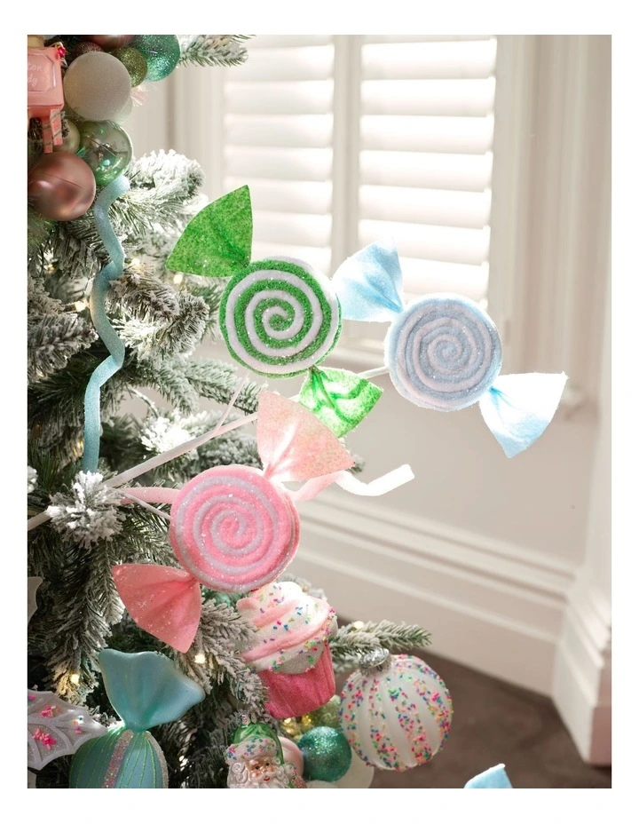 Candyland Christmas Fabric Spiral and Candy Pick 66cm in Multicolour image 3