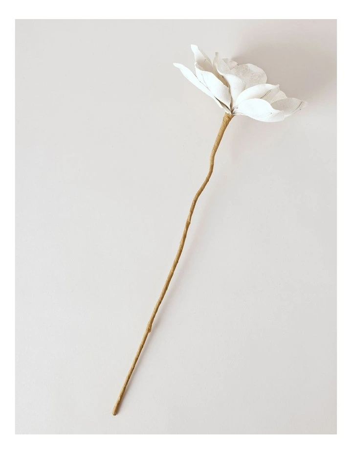 Luxe Christmas Fabric Magnolia Pick 50cm in White image 2