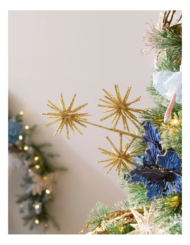 Luxe Christmas Starburst Spray 60cm in Gold image 3