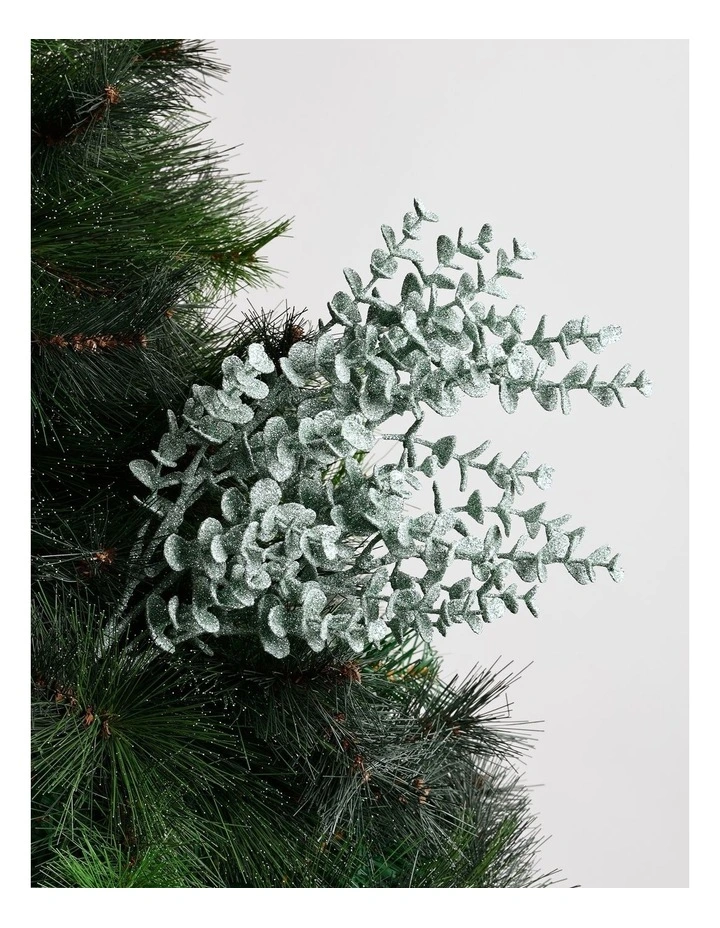 Eucalyptus Christmas Faux Plastic Eucalyptus Christmas Pick 50cm in Blue image 1