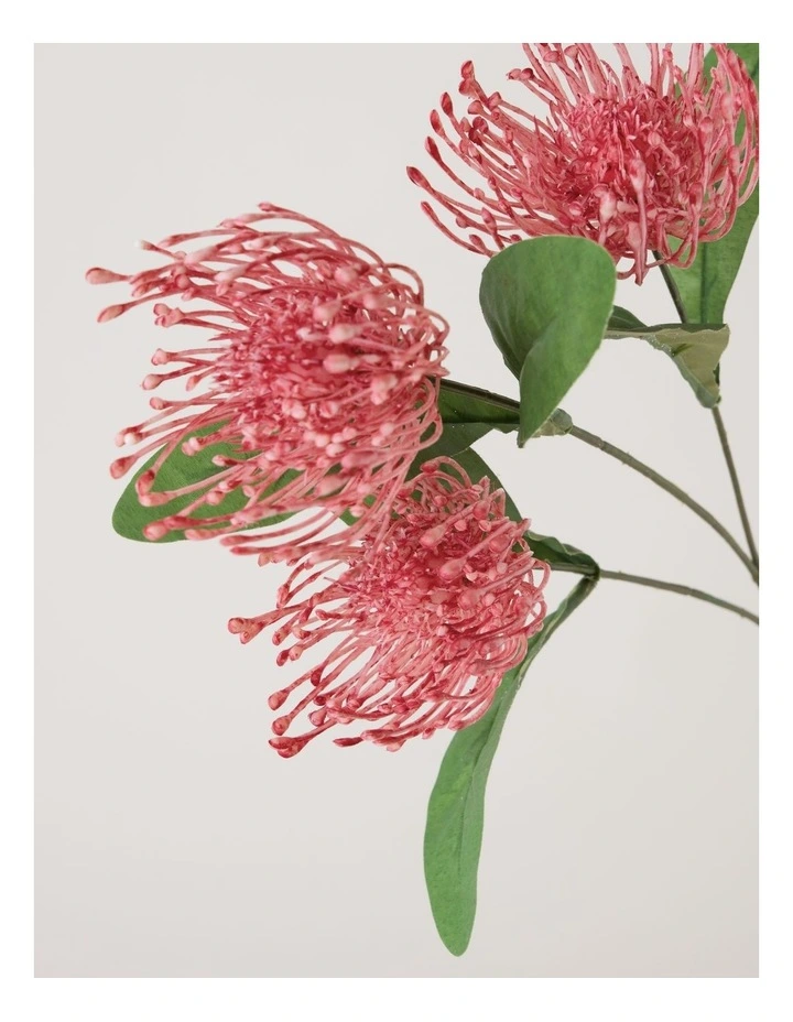 Eucalyptus Christmas Pincushion Spray Pick 68cm in Green/Orange image 3