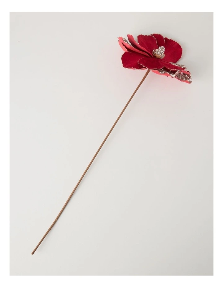 Heirloom Christmas Magnolia Pick in Red: 66cm image 3