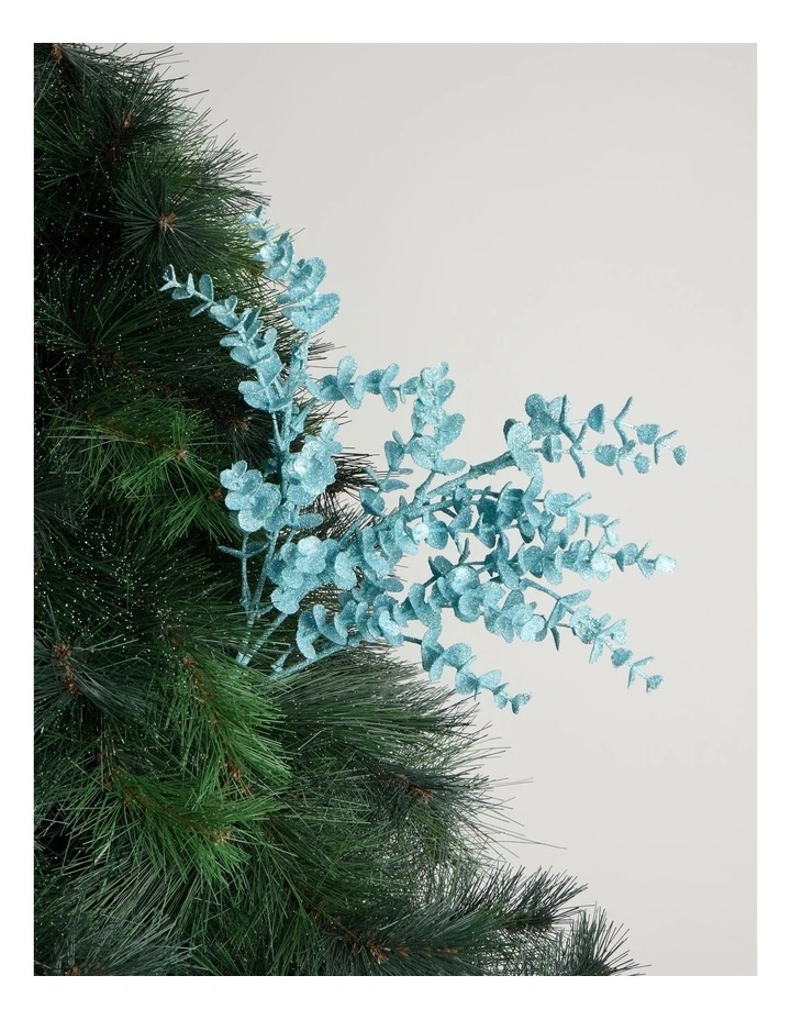 Faux Plastic Eucalyptus Pick in Blue: 50cm image 1