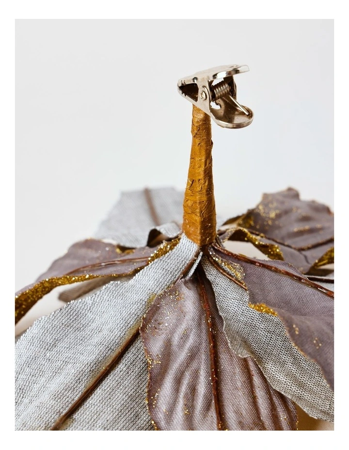 Heirloom Gold Velvet & Glittered Poinsettia Pick image 4