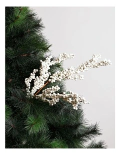 Eucalyptus Christmas White Berry Spray Pick 50cm in White